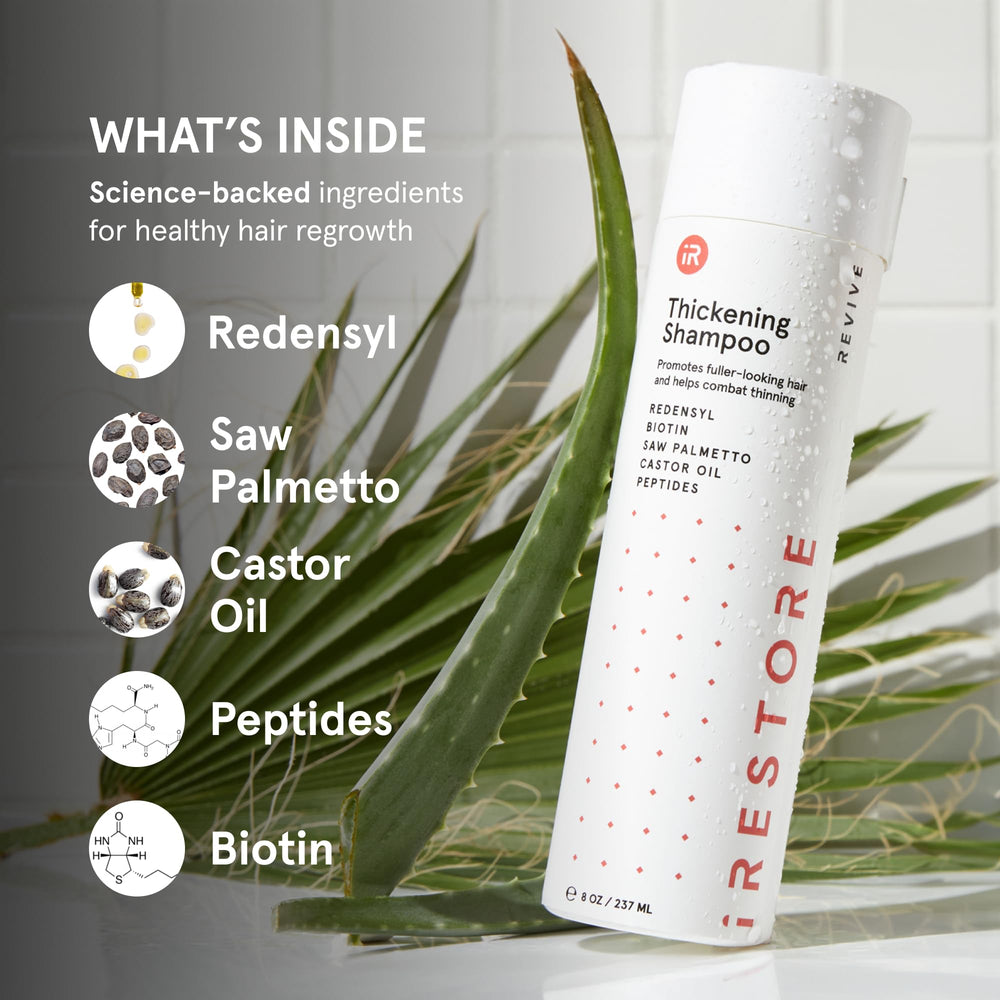 iRestore biotin-green tea ingredients highlight nourishing scalp care.
