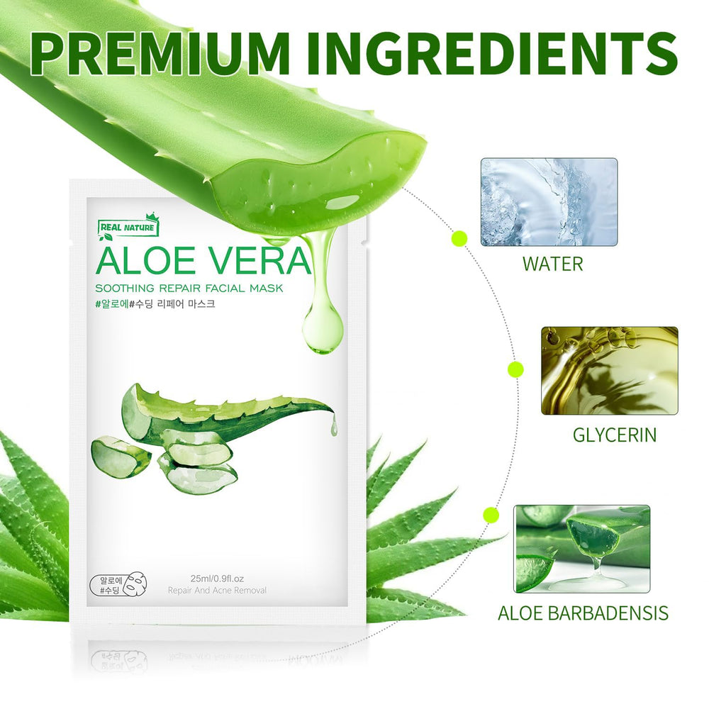 IREV Aloe Vera Face Mask moisturized skin feel after treatment.