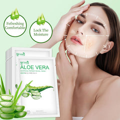 IREV Aloe Vera Face Mask soft sheet texture ideal for hydrating routine.
