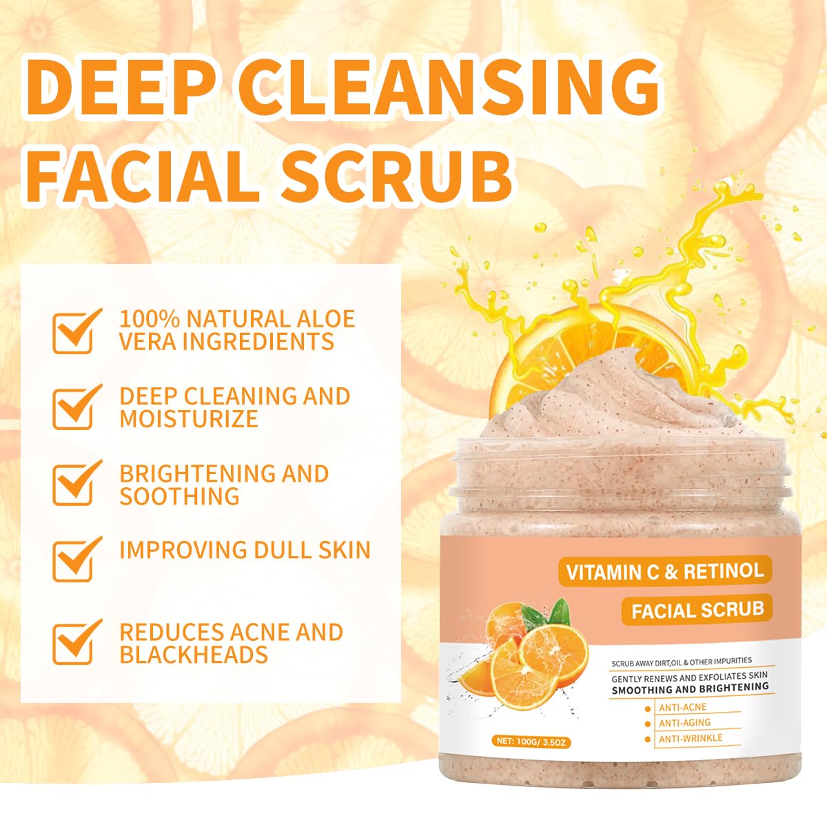 IREV Exfoliante suave para piel sensible, masajea sin irritar.