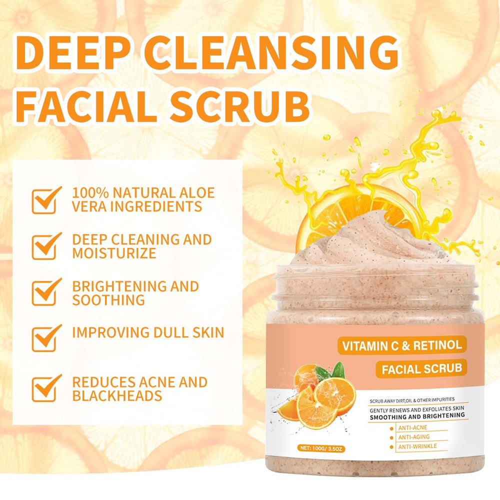 IREV Exfoliante suave para piel sensible, masajea sin irritar.