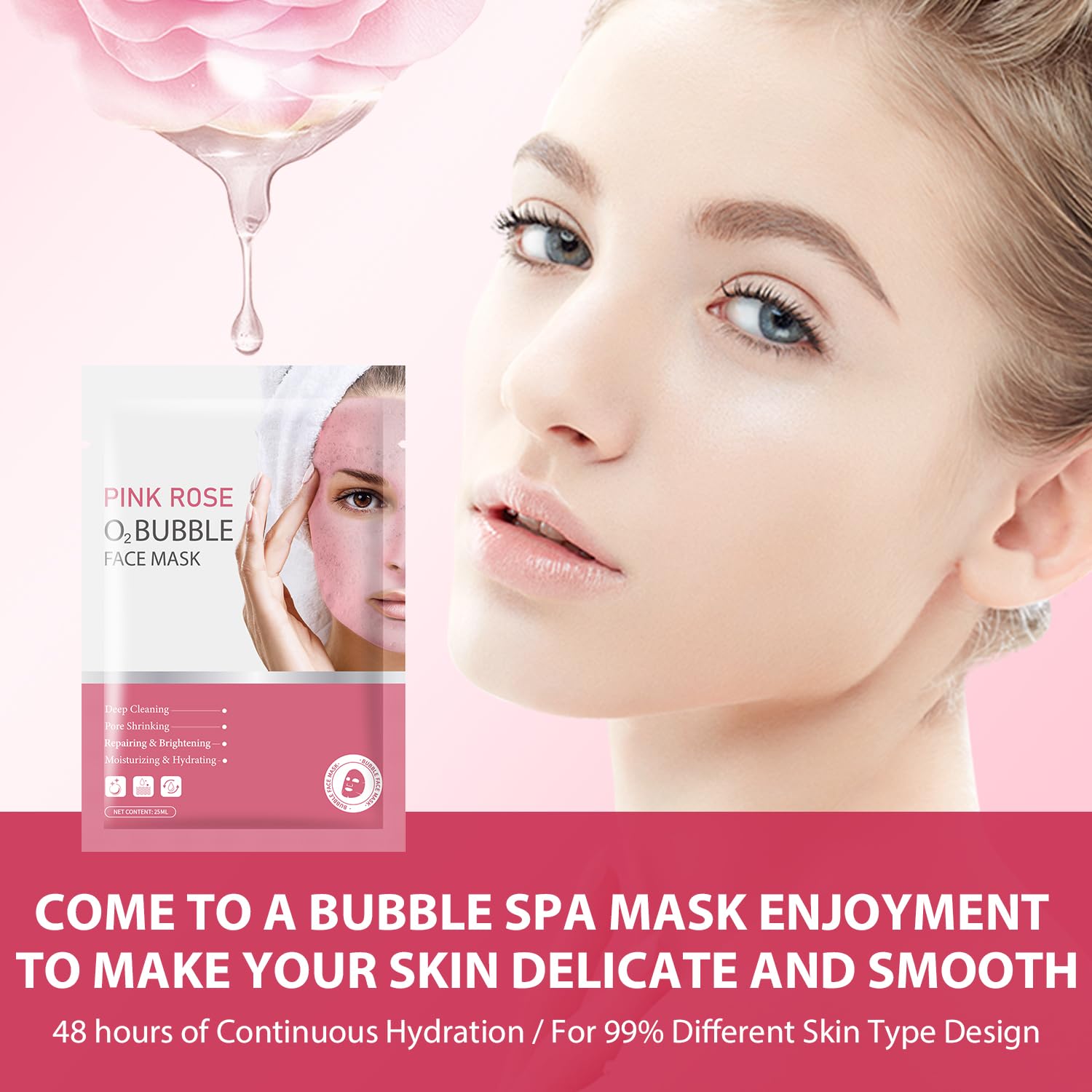 IREV Hydration boost image indicating moisture lasting up to 48 hours.