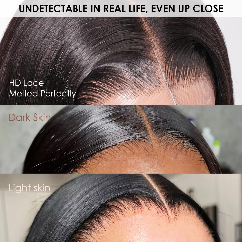 Iris Queen 13x5 inch lace front wig in natural black for versatile styling.