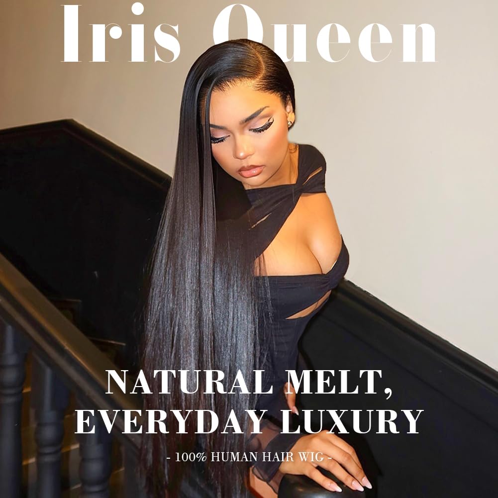 Iris Queen pre-plucked hairline detail for a seamless installation.