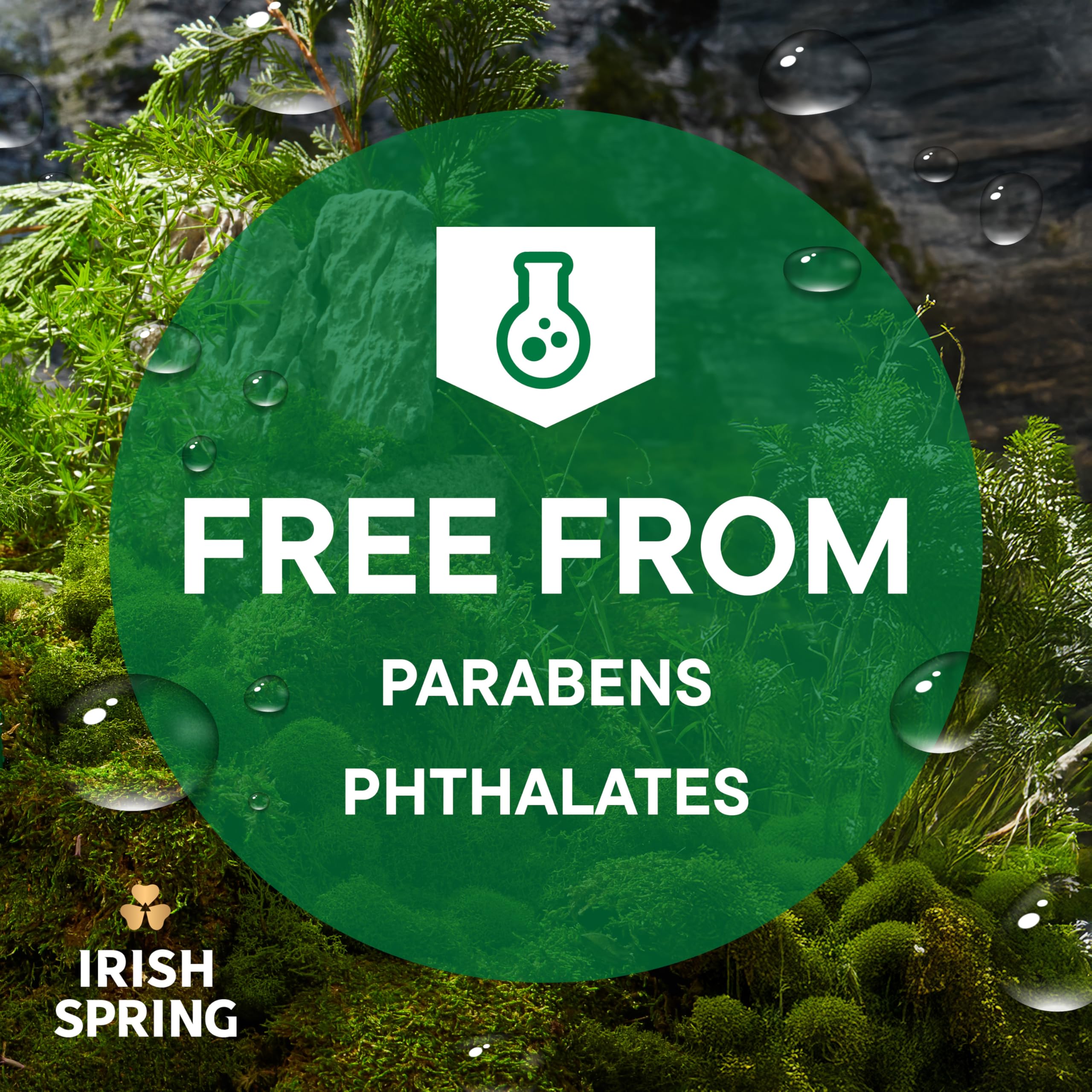 Irish Spring 5-in-1 leak-proof cap supports mess-free routine.