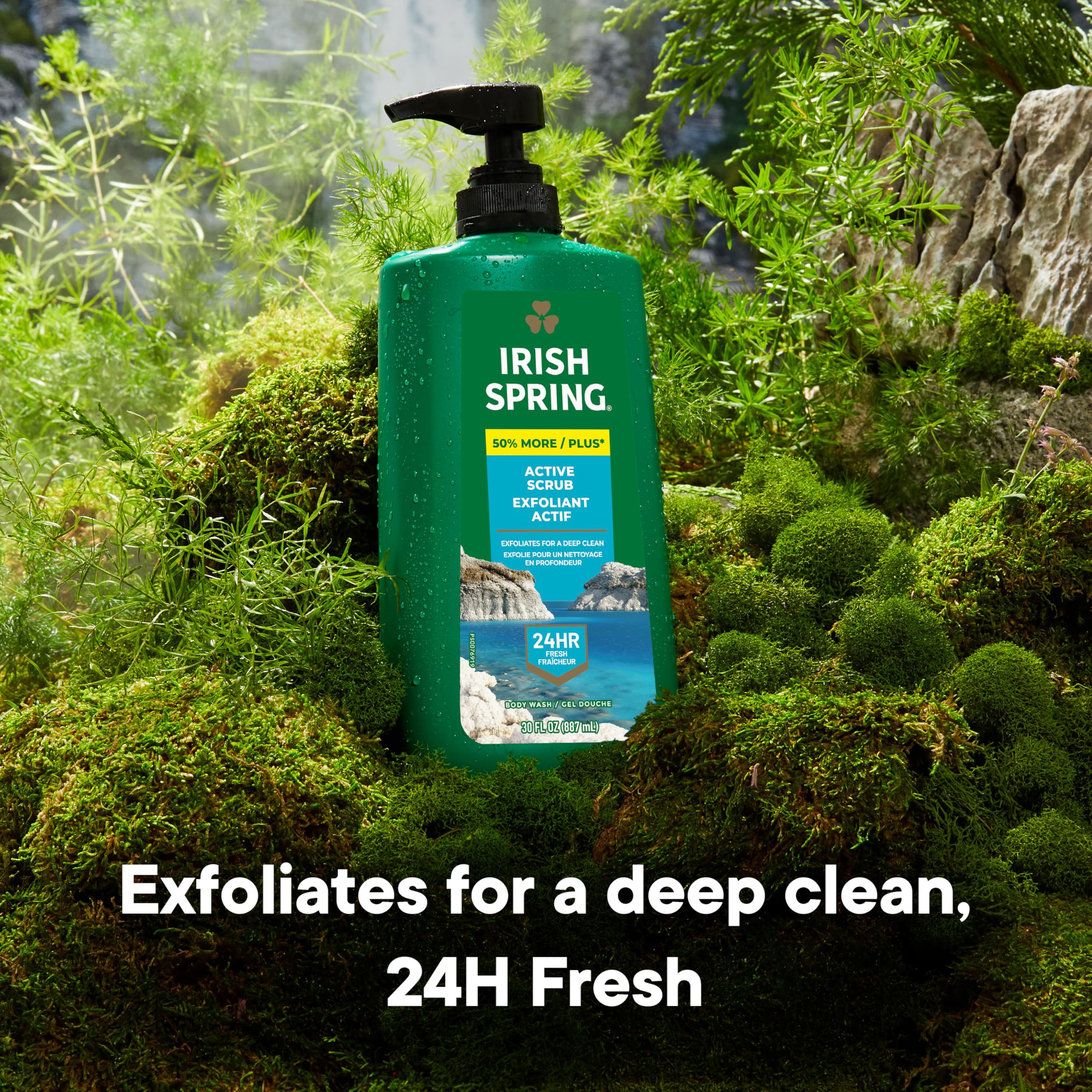 Irish Spring Active Scrub: espuma fresca para una limpieza profunda y revitalizante