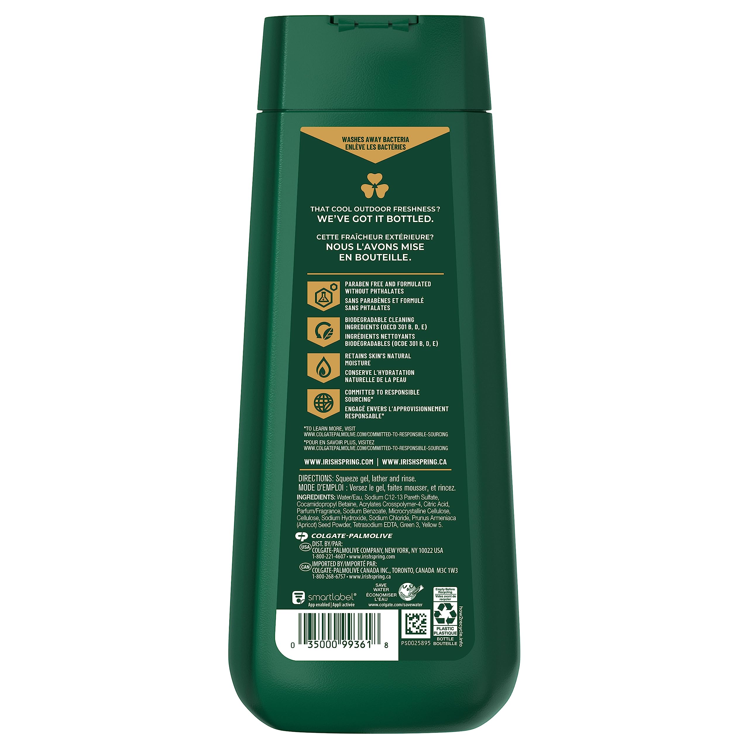 Fresh scent highlight of Irish Spring Active Scrub