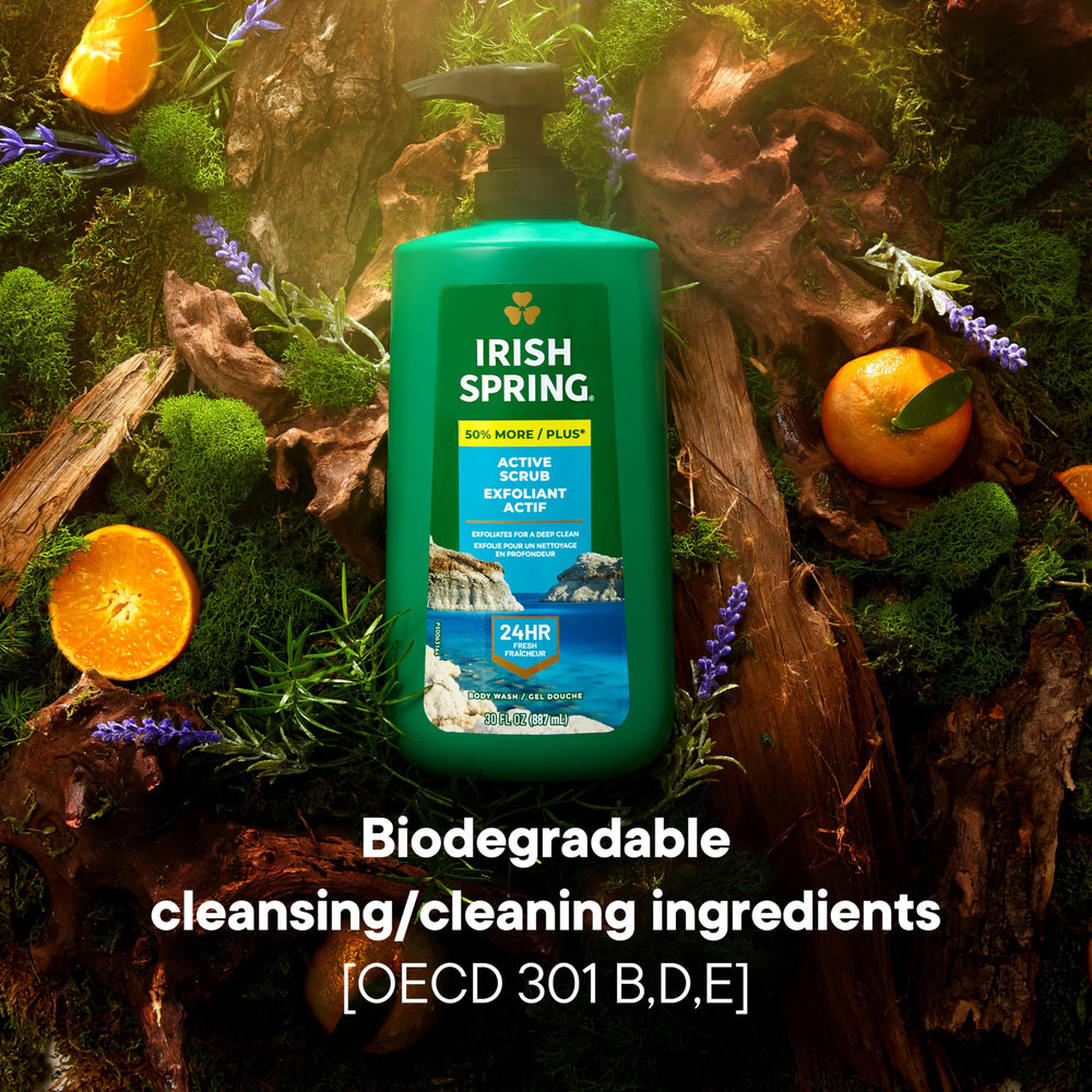 Irish Spring Active Scrub: fórmula sin ftalatos para una limpieza suave