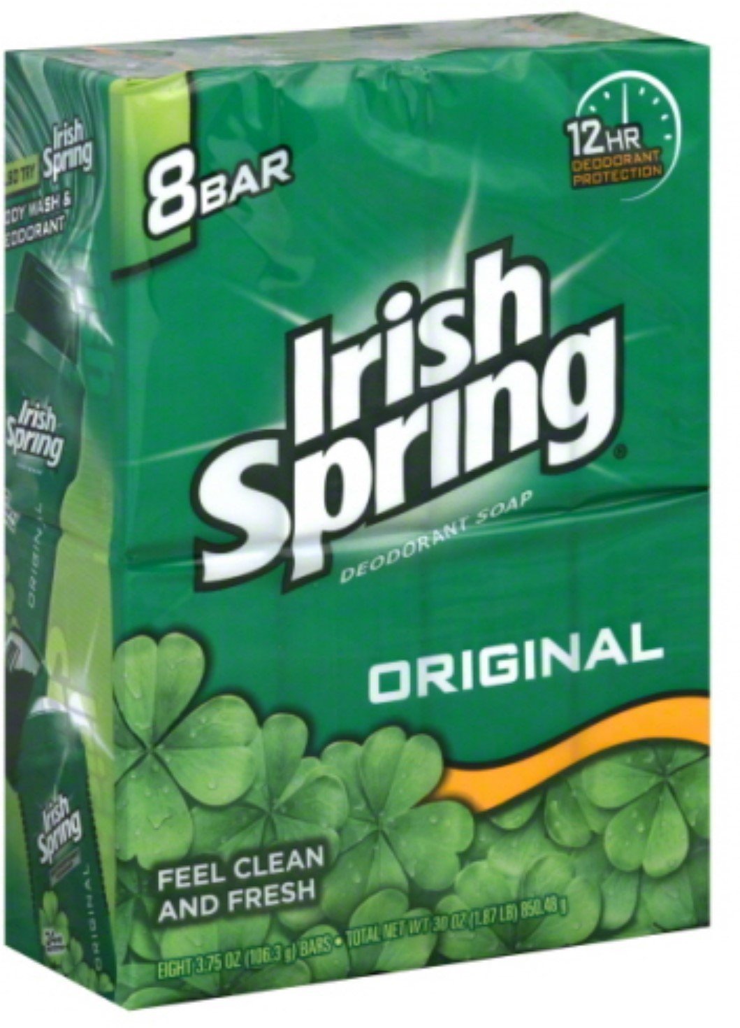 Irish Spring barra de jabón original para una frescura duradera y uso diario.