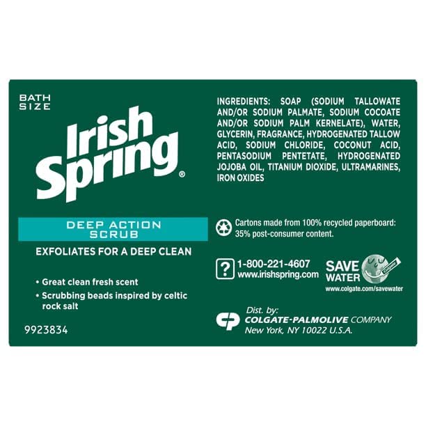 Irish Spring Ducha Diaria: barra jabón ideal para una rutina diaria de limpieza.