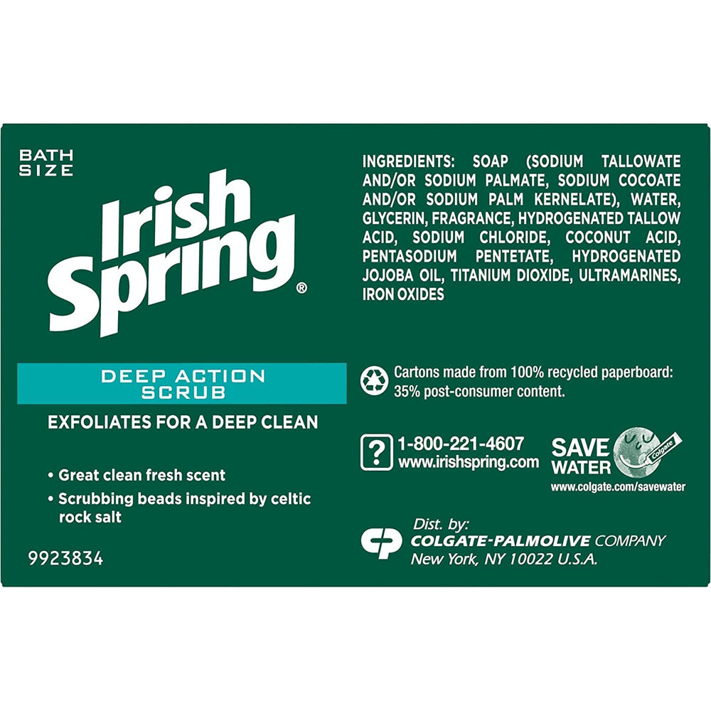 Irish Spring Exfoliacion Suave: exfoliación suave que refine la piel tras la ducha.