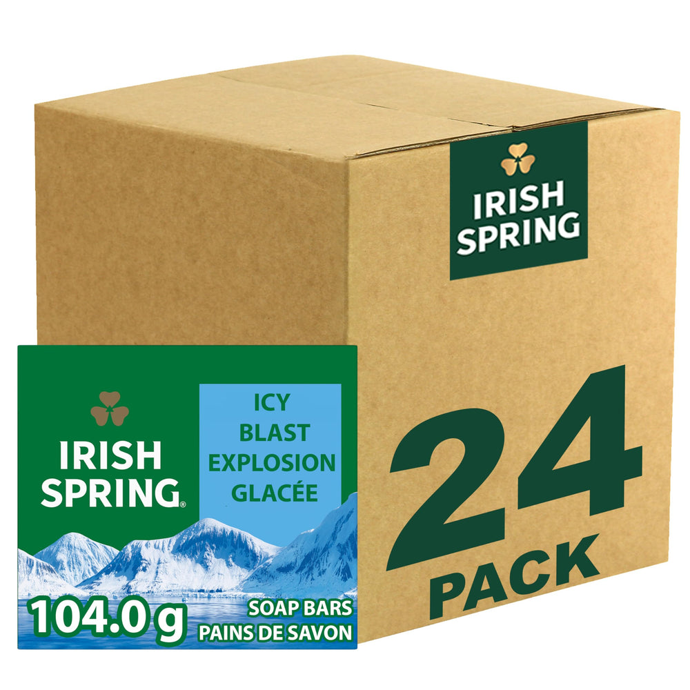 Barra Irish Spring Icy Blast para hombres, limpieza diaria y frescura duradera