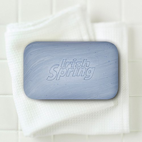 Morning shower scene with Irish Spring Moisture Blast soap.