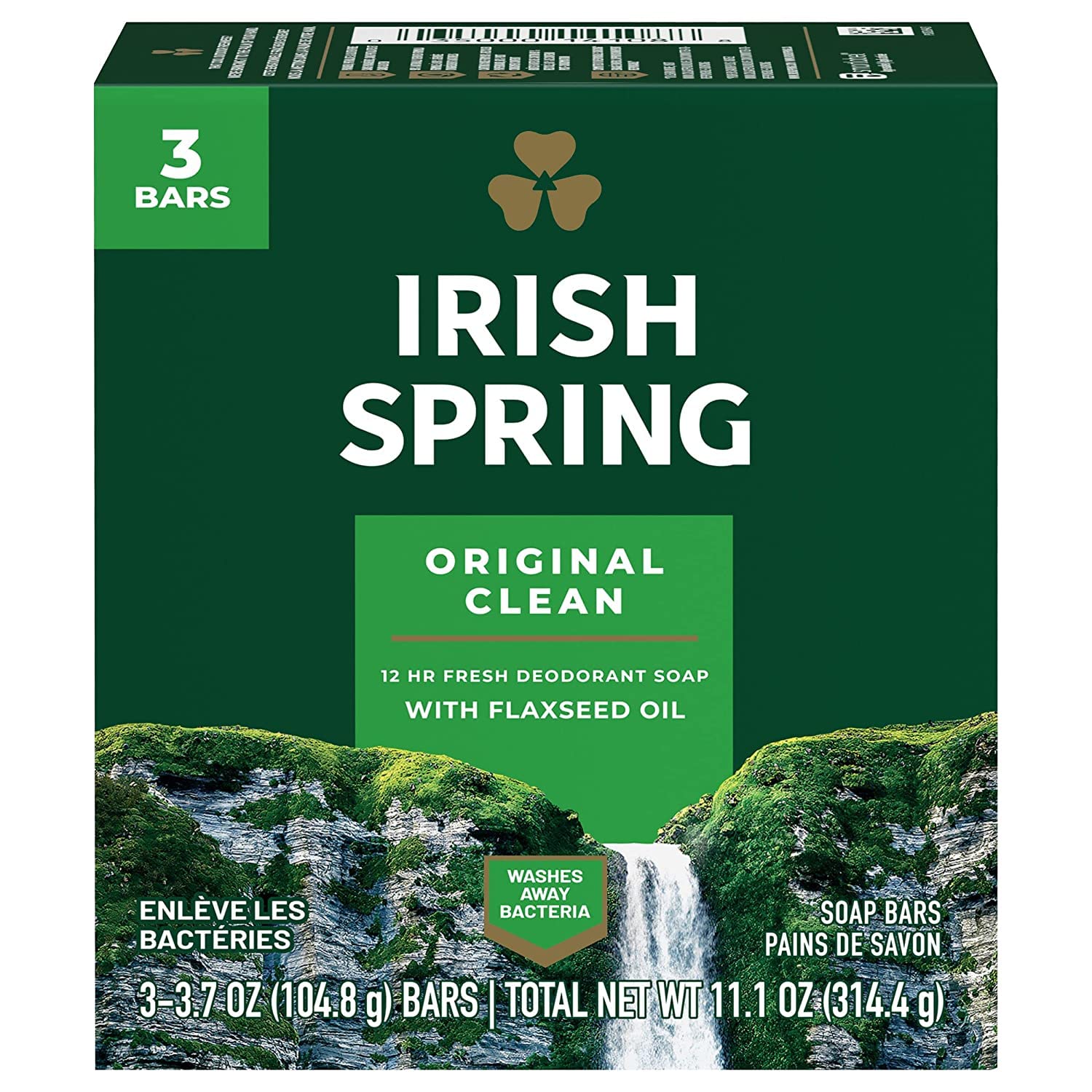 Irish Spring Original barra desodorante, aroma fresco para frescura duradera