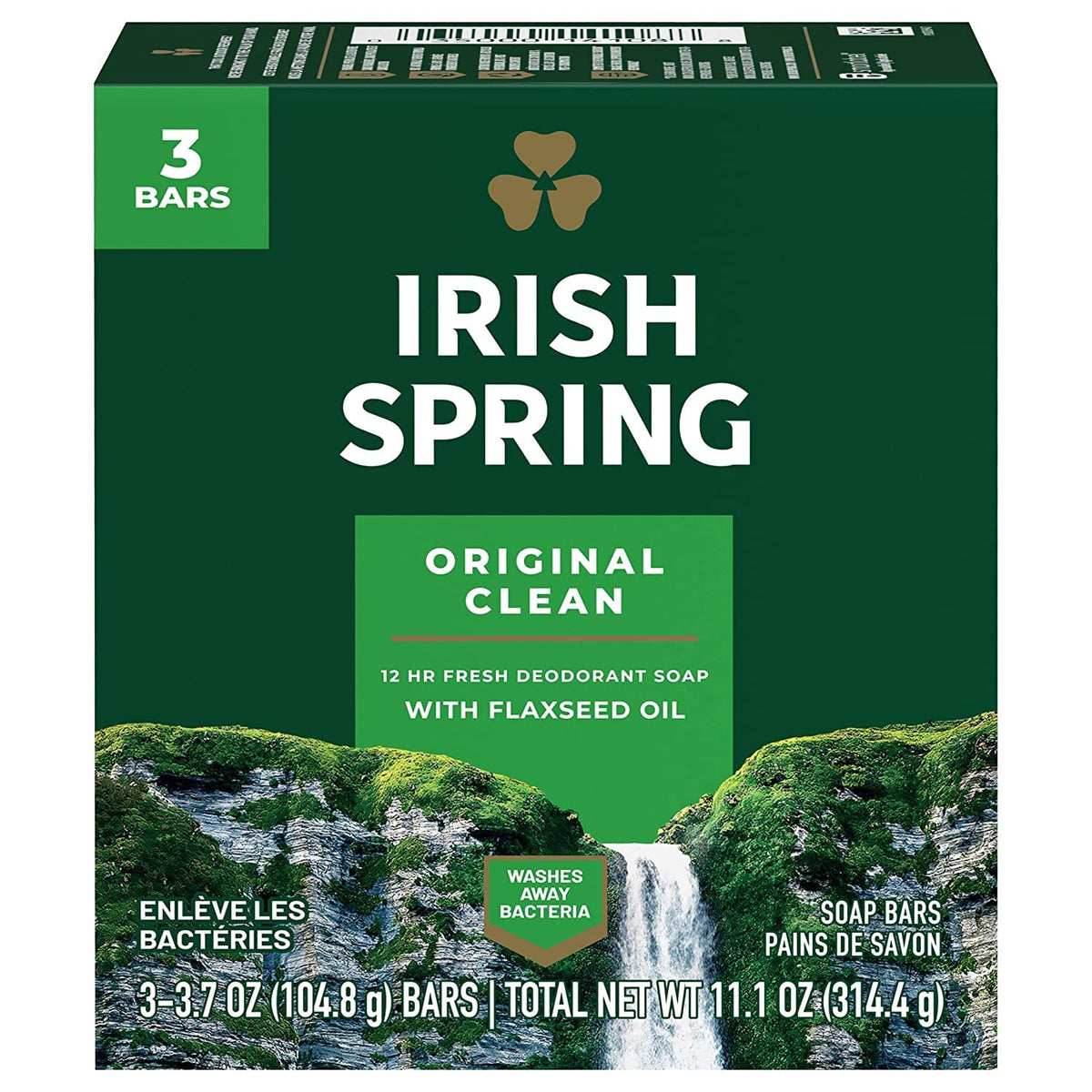 Irish Spring Original barra desodorante, aroma fresco para frescura duradera
