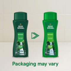Irish Spring Original Clean bottle-cap closeup highlighting leak-proof design