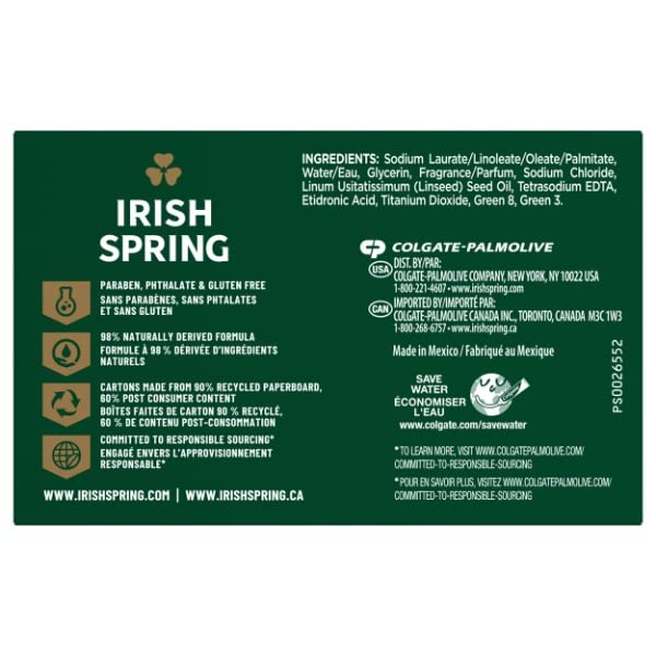Irish Spring Original soap bar pack image 2 features three bars for easy household use