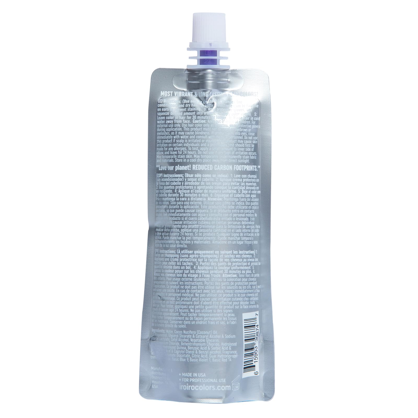 Iroiro cream dye application shows smooth, even coverage for vibrant color