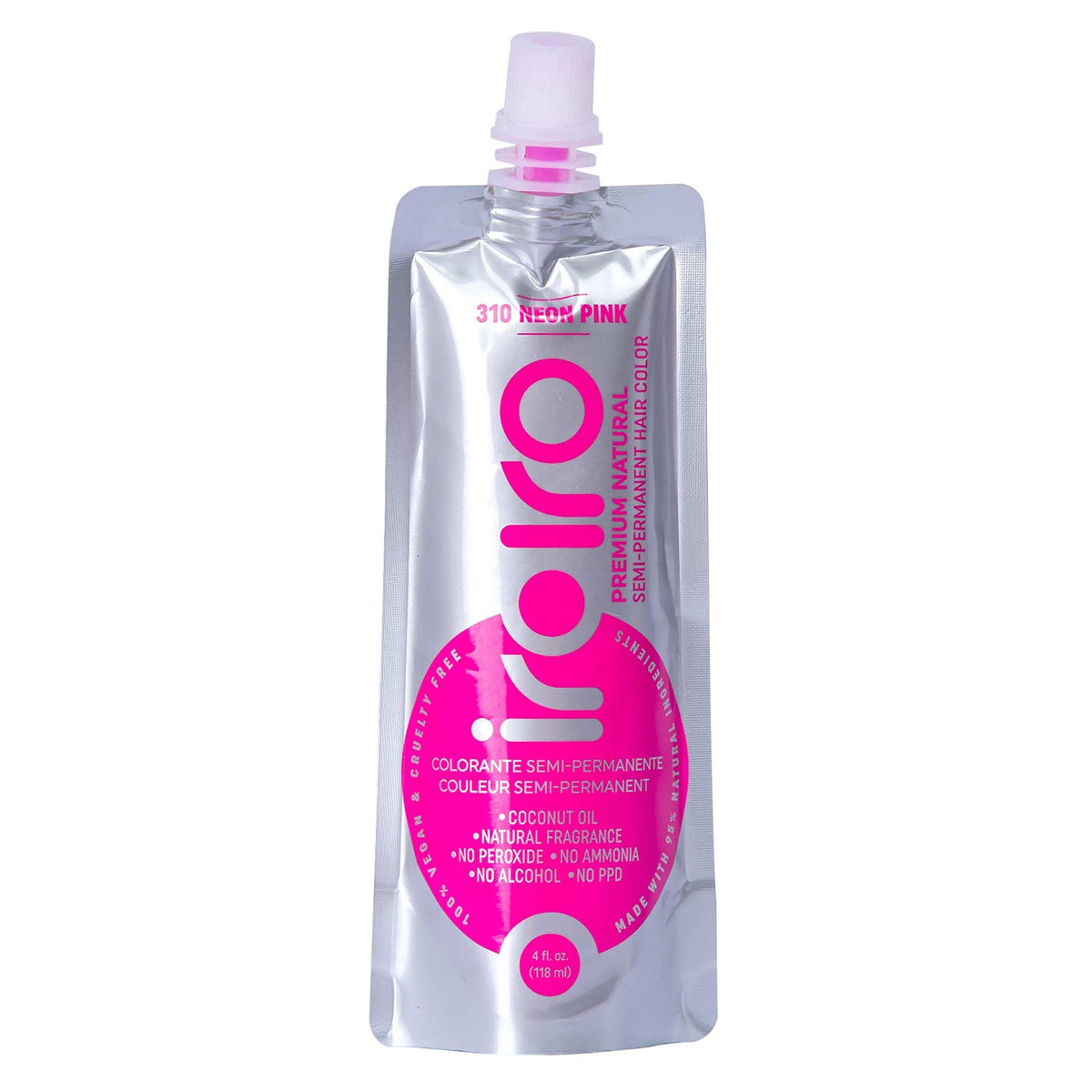 IROIRO Neon Pink bottle—bold color option for vibrant style.