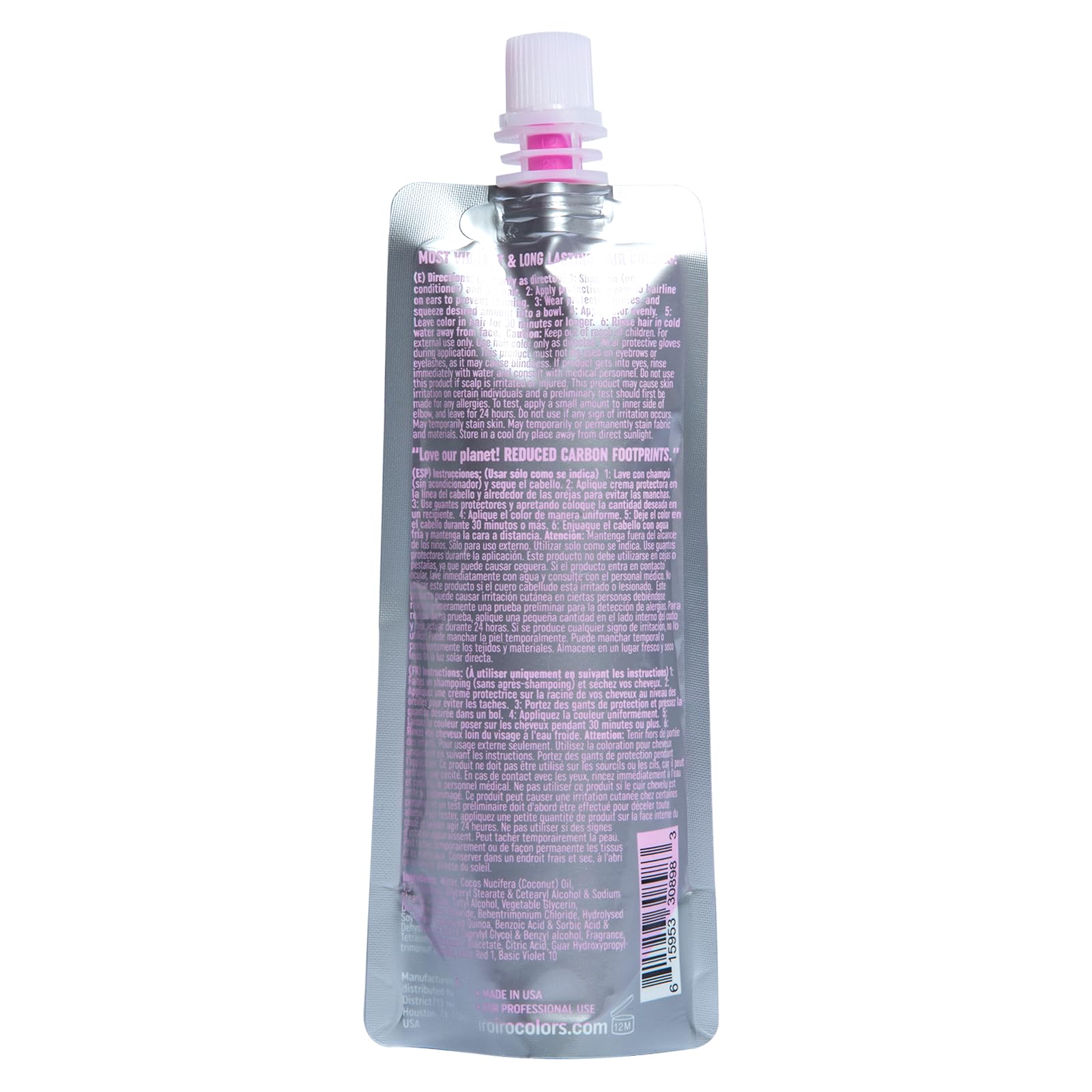 IROIRO Neon Pink color application shows creamy texture for smooth coverage.