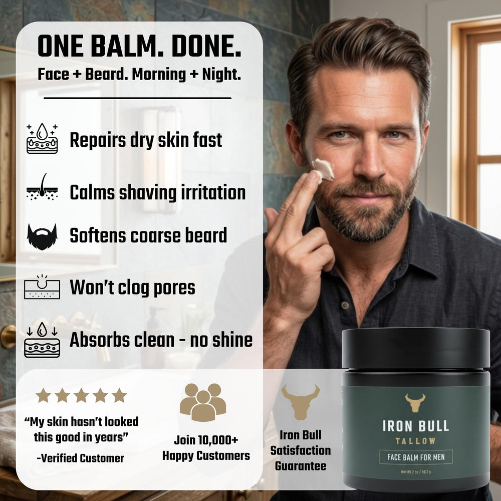 Iron Bull Tallow beard softness suggests smoother, itch-free grooming.
