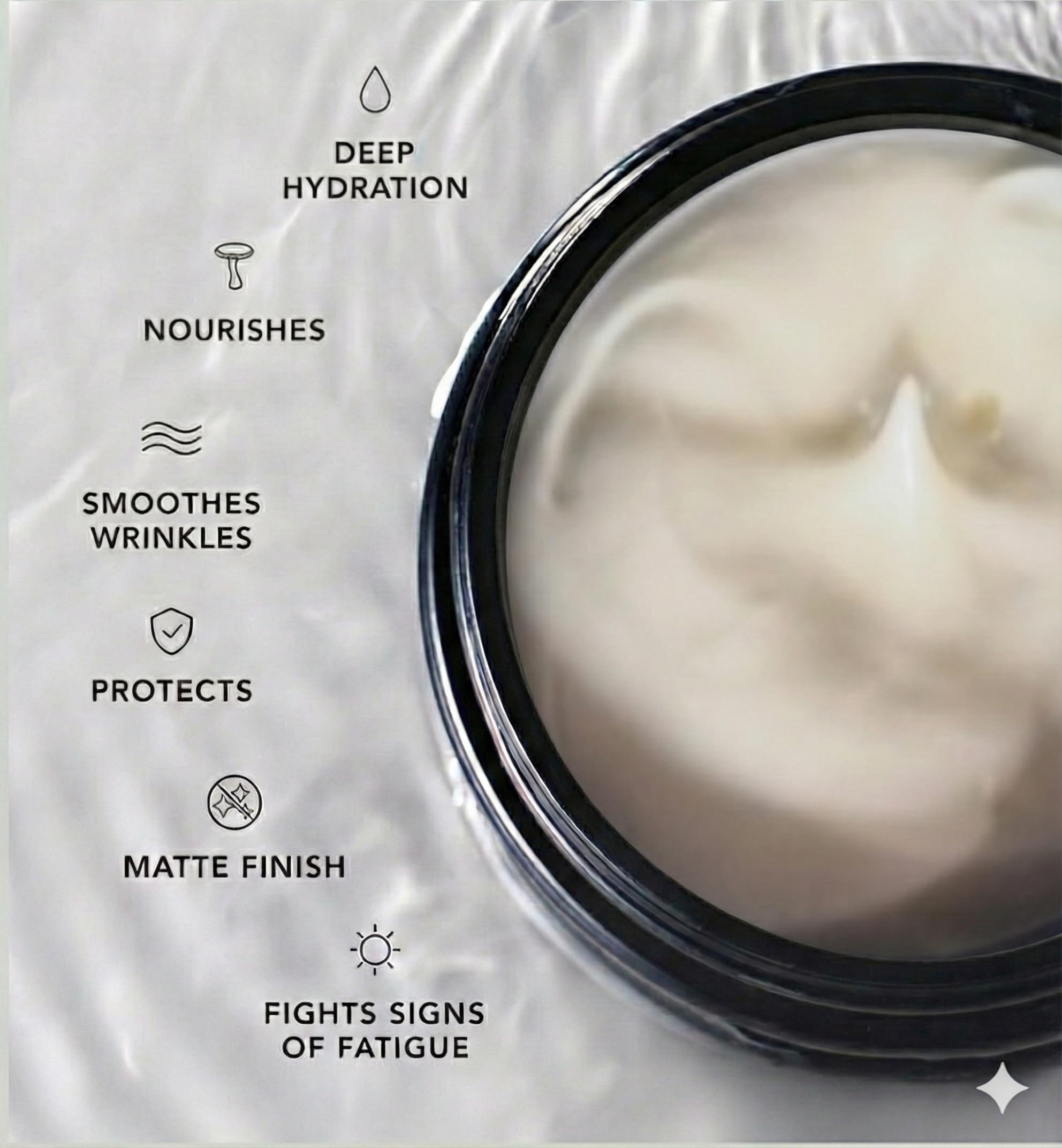 Iron Bull Tallow ingredients panel highlights grass-fed tallow and hyaluronic acid.