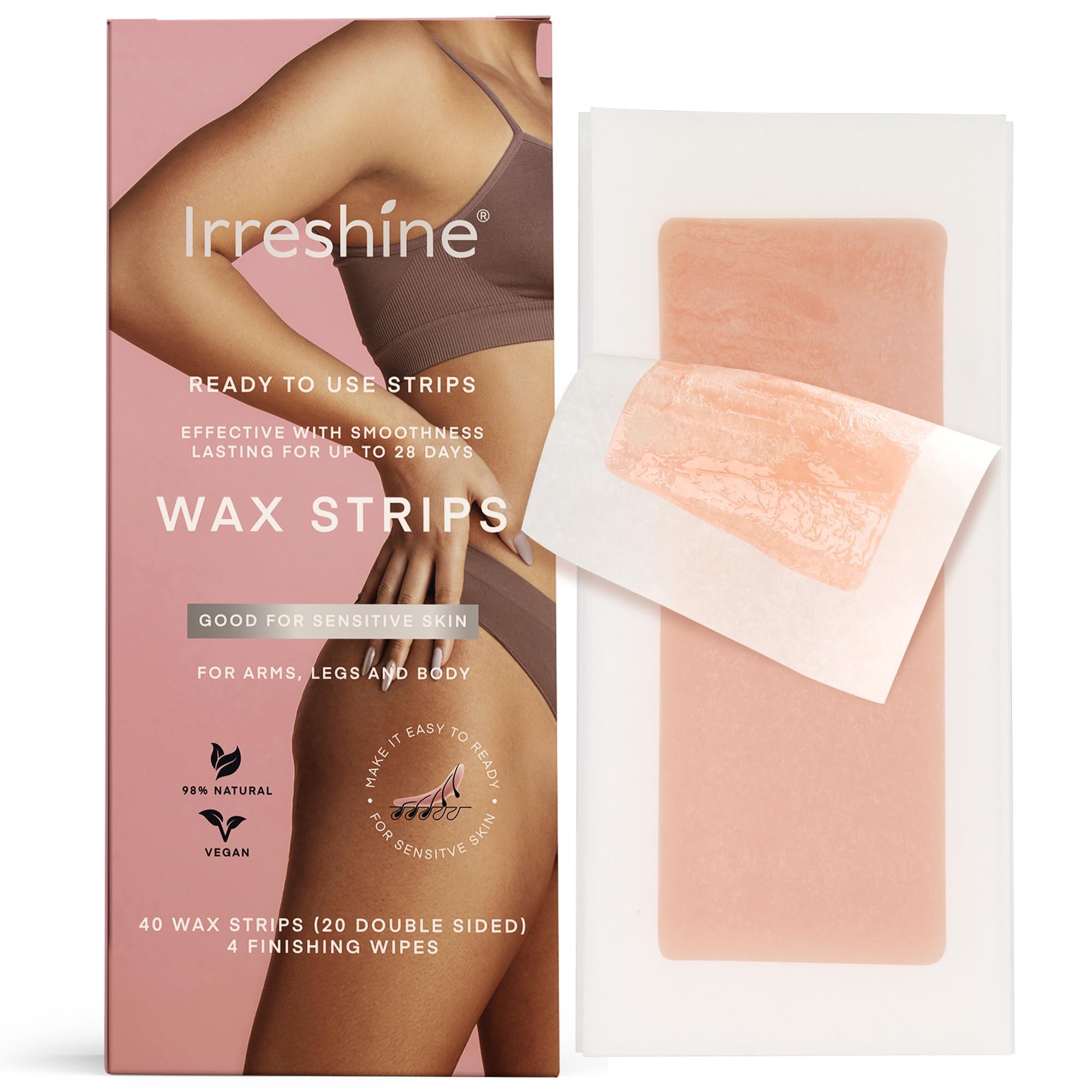 irreshine wax strips bikini area for smooth skin and at home convenience