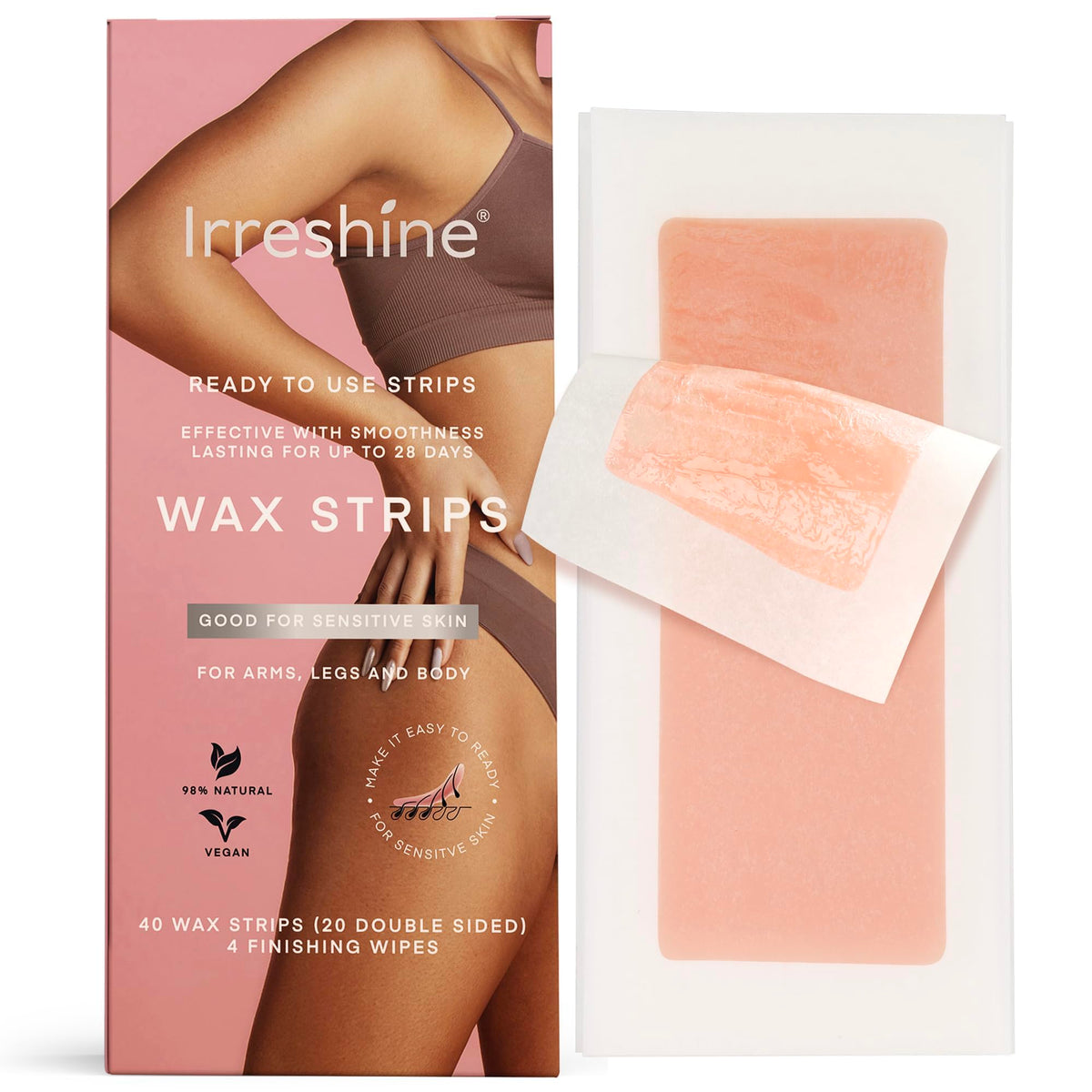 irreshine wax strips bikini area for smooth skin and at home convenience