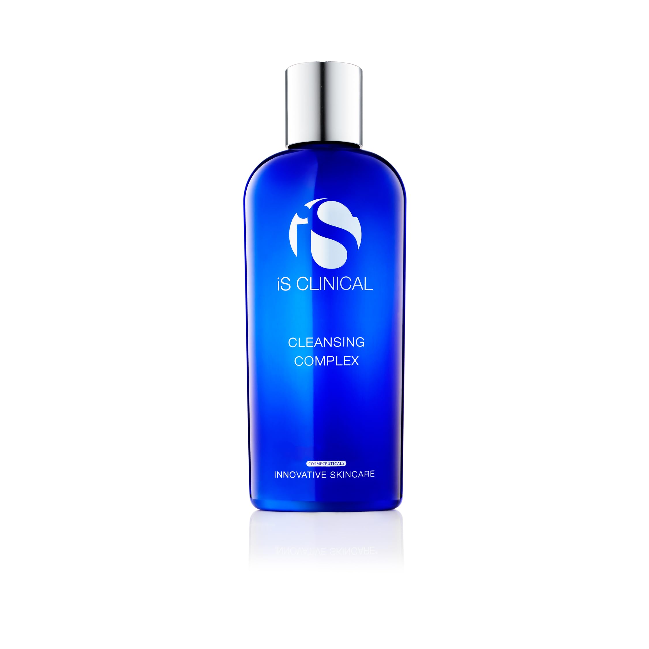 iS CLINICAL Cleansing Complex bottle dispensing rich foam for blemish-prone skin.