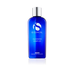 iS CLINICAL Cleansing Complex bottle dispensing rich foam for blemish-prone skin.