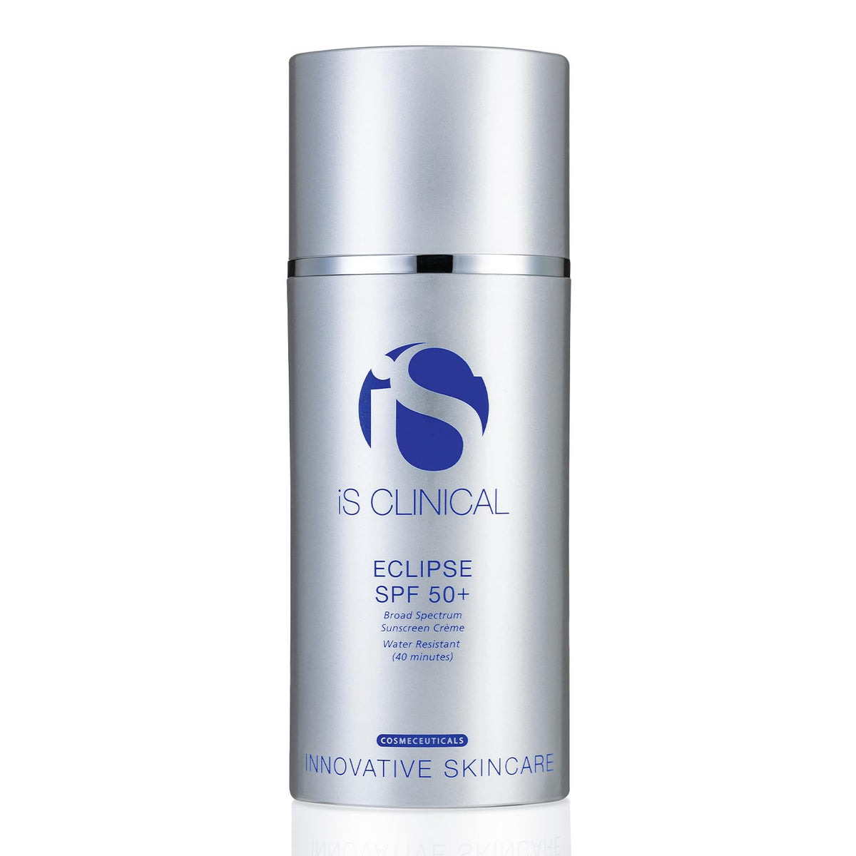 iS CLINICAL Eclipse sunscreen bottle front with sleek packaging for daily UV protection