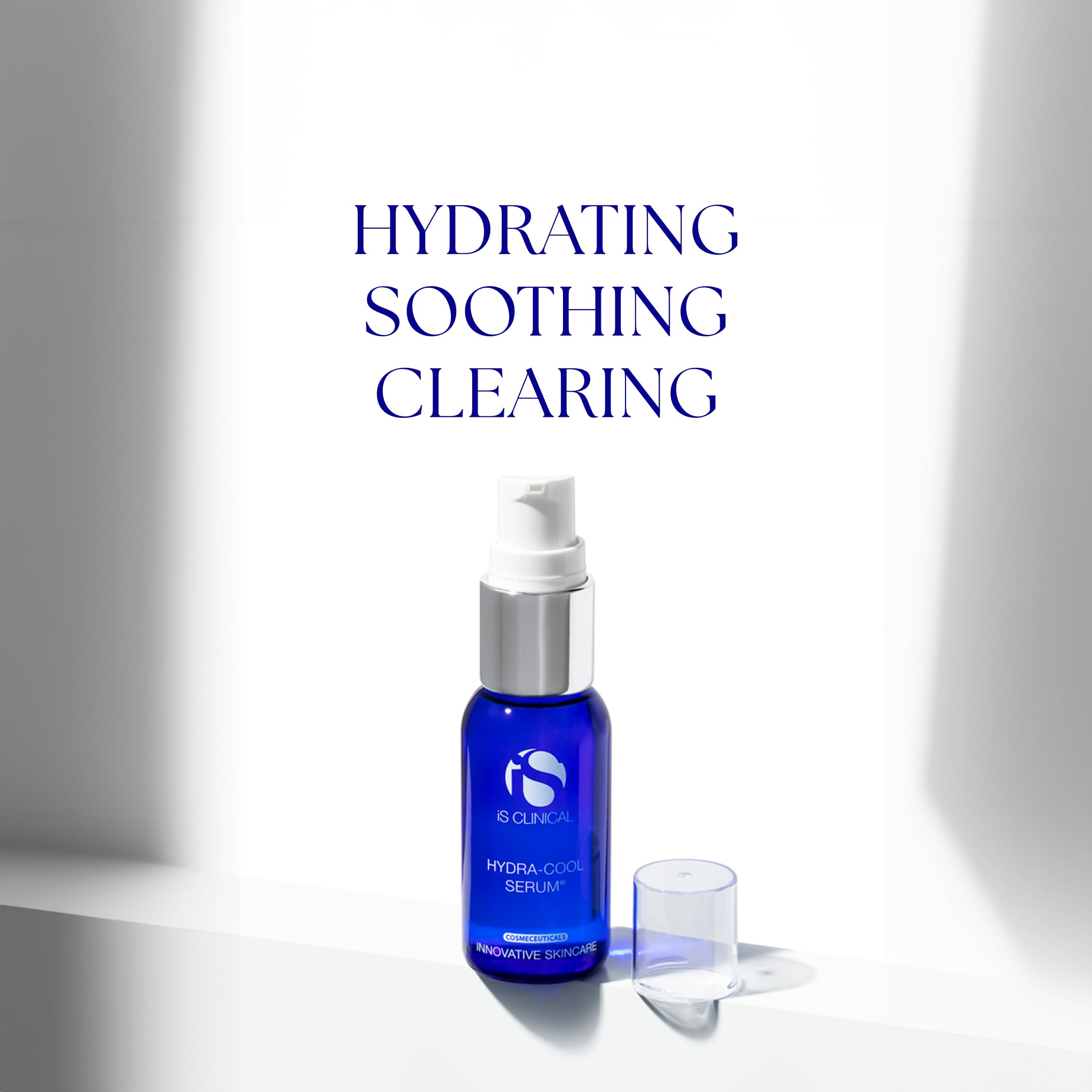 iS CLINICAL Hydra-Cool Serum texture on skin showing soothing moisture