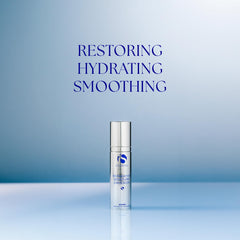 iS CLINICAL Reparative Moisture Emulsion ingredients graphic showcases botanicals and antioxidants.