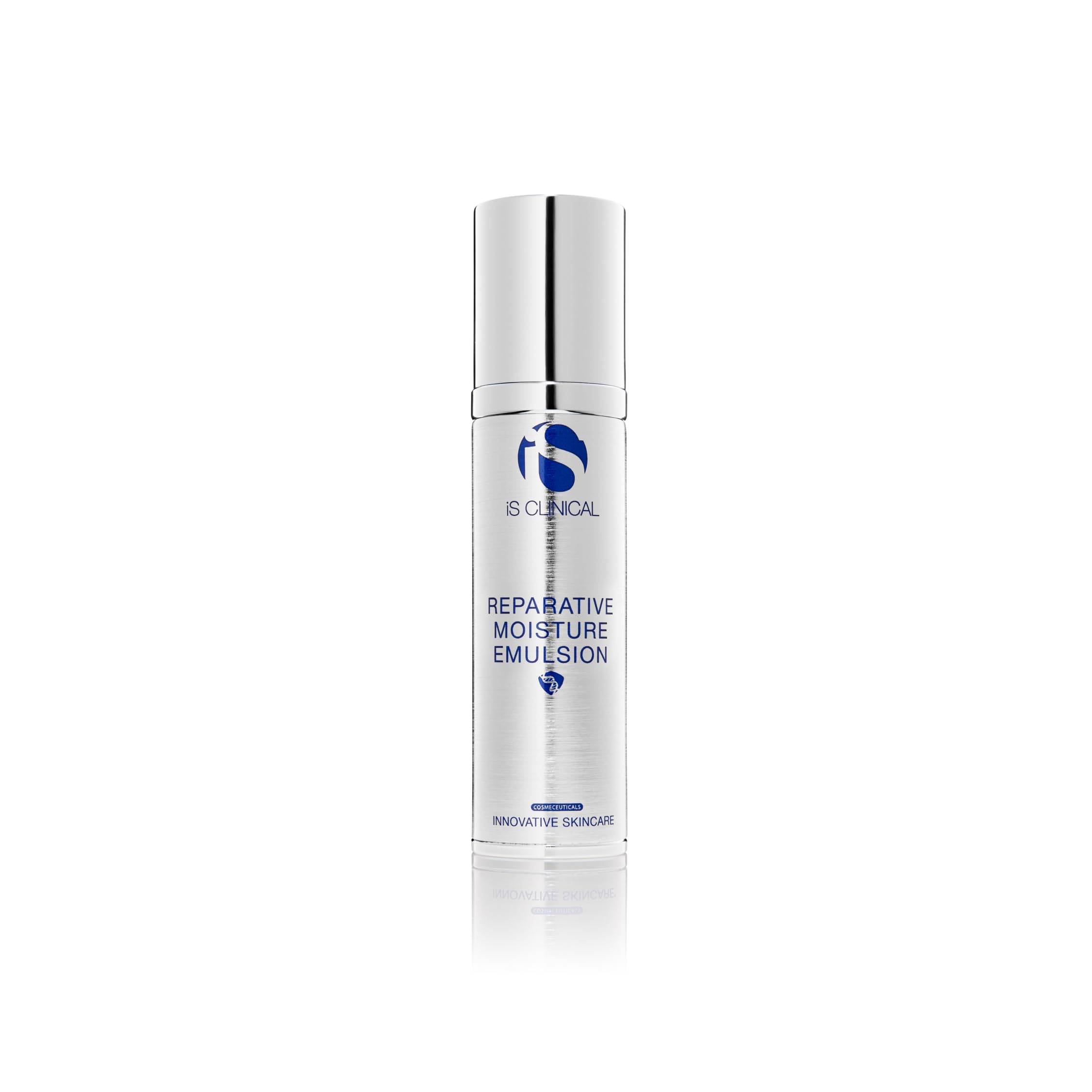 iS CLINICAL Reparative Moisture Emulsion pump bottle for daily hydration and protection.