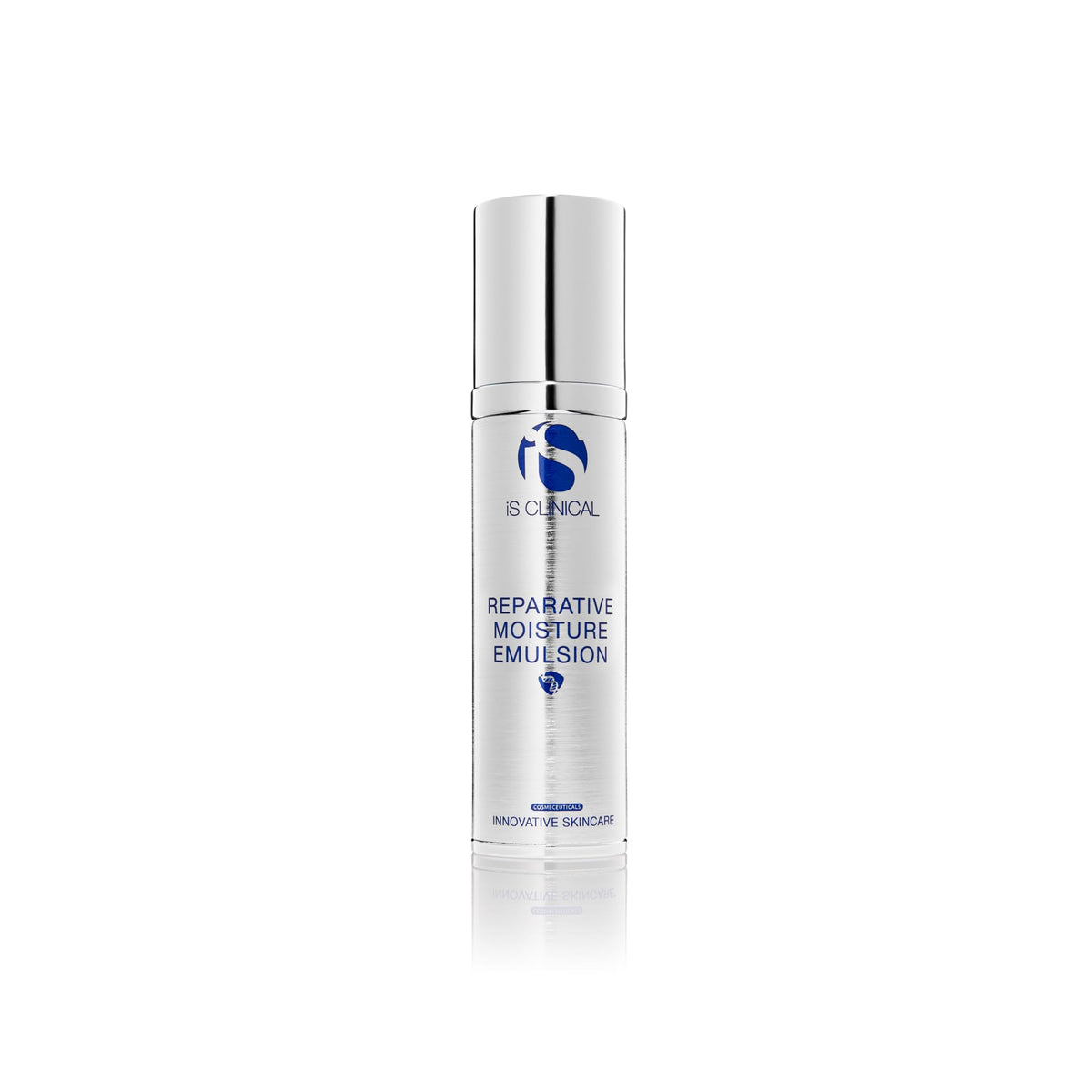 iS CLINICAL Reparative Moisture Emulsion pump bottle for daily hydration and protection.