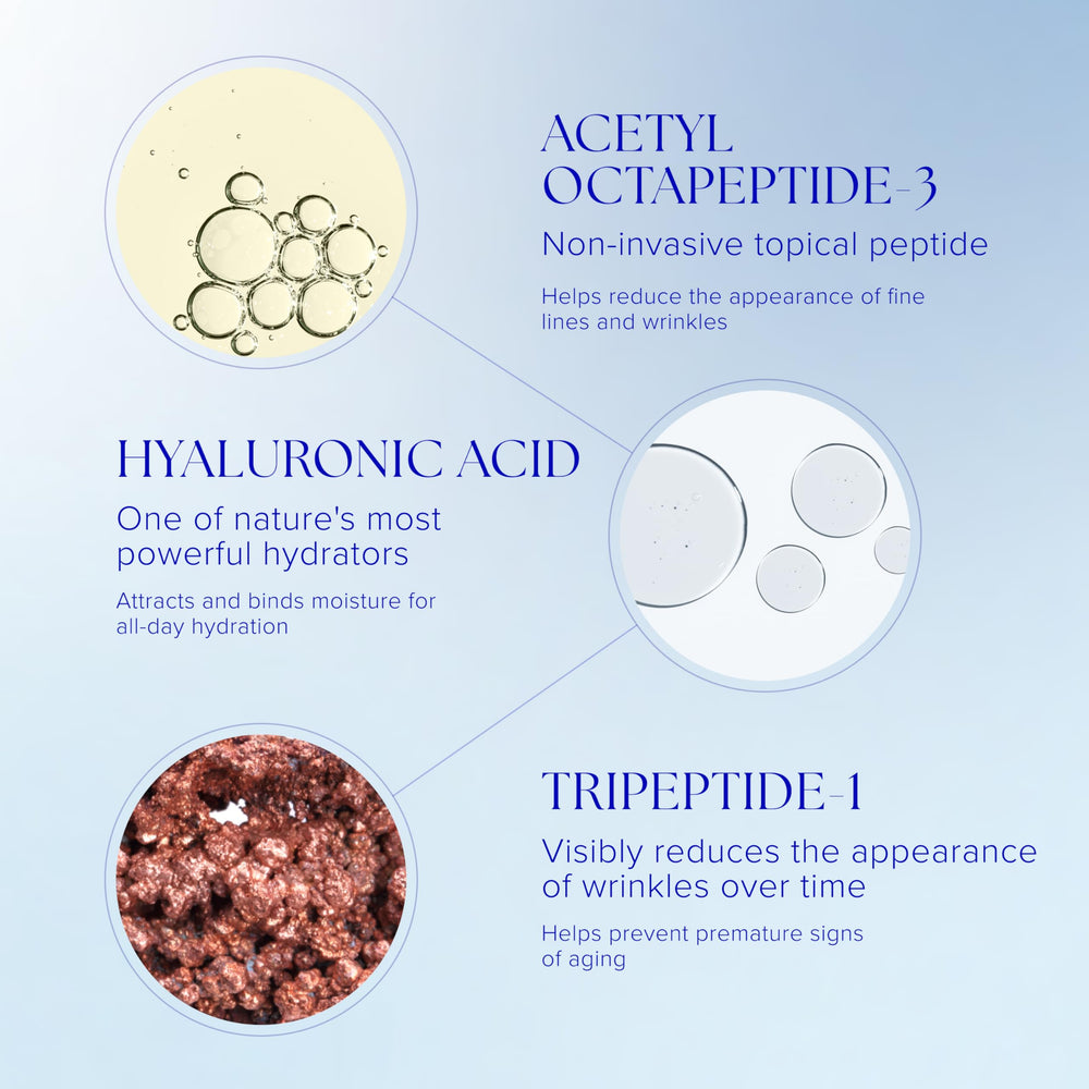 iS CLINICAL Youth Eye Complex demonstrated with a gentle tapping motion for absorption.