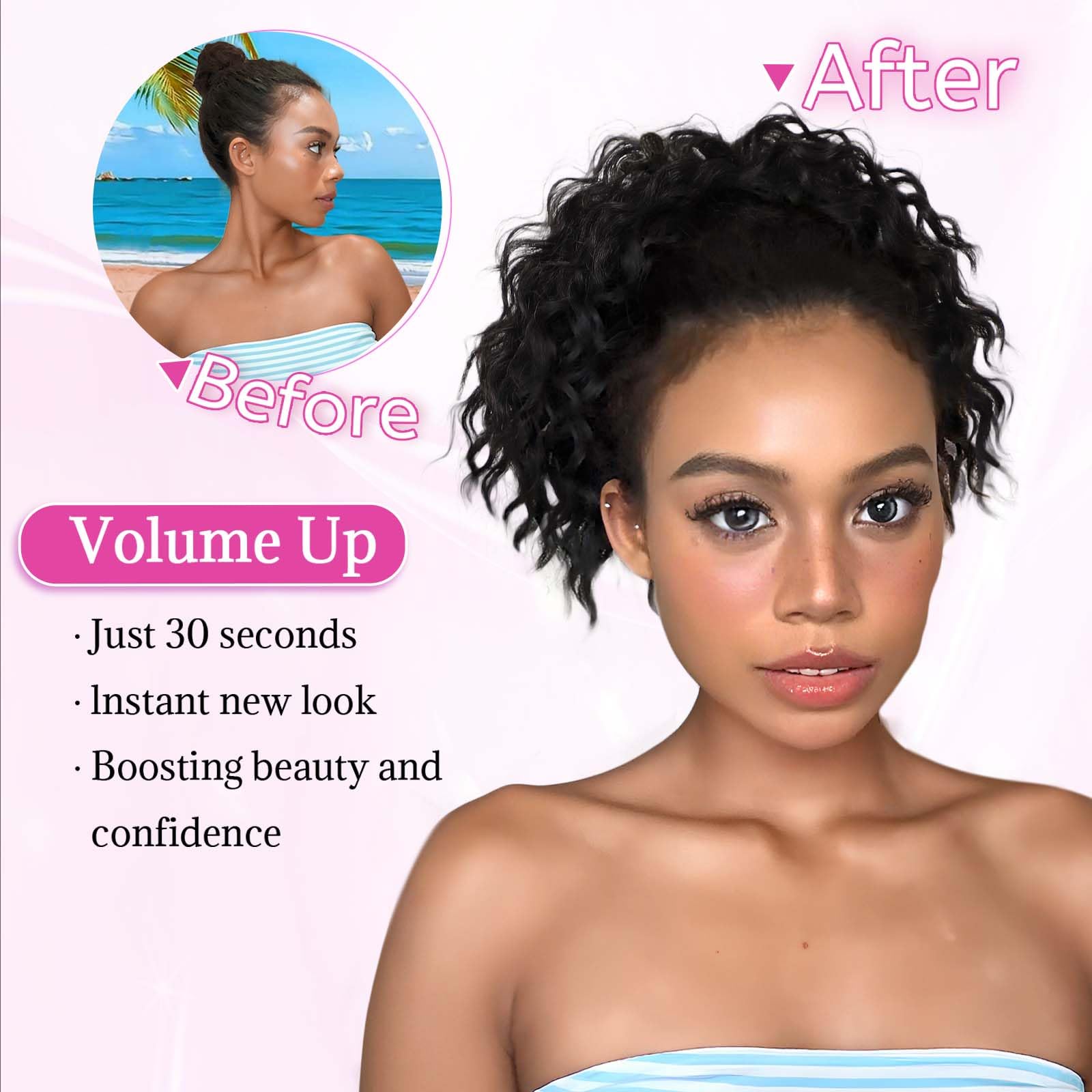 Isaic breathable net ponytail attachment helps comfortable wear during events