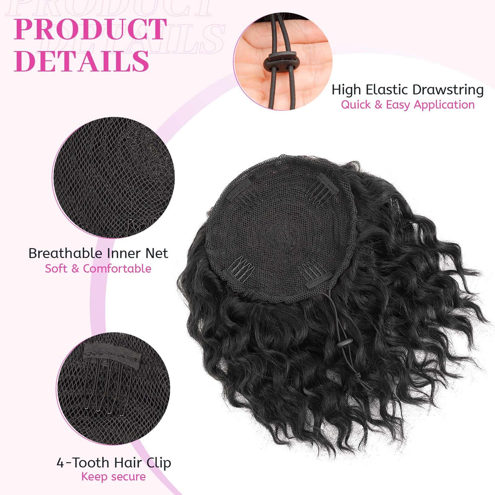 Isaic ponytail drawstring clip-system secures your style with easy attachment