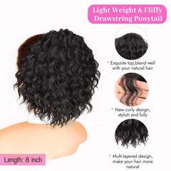 Isaic synthetic curly ponytail black provides durable, long-lasting curls