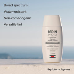 ISDIN Eryfotona Ageless tube applied to skin with non-greasy finish