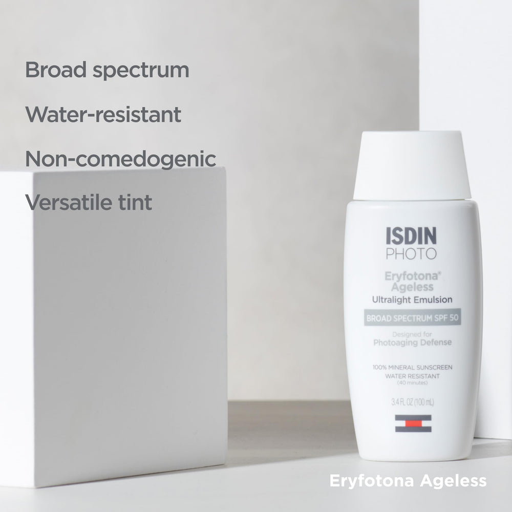 Vitamin E and antioxidants in ISDIN Eryfotona Ageless formula.
