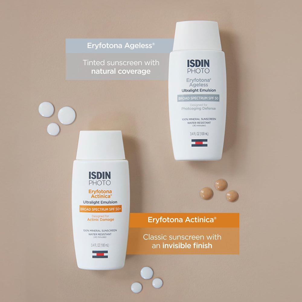 ISDIN tinted sunscreen used as a base before makeup.