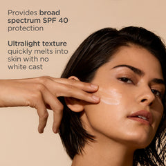 Skin with Fusion Water MAGIC finish appears invisible, no white cast