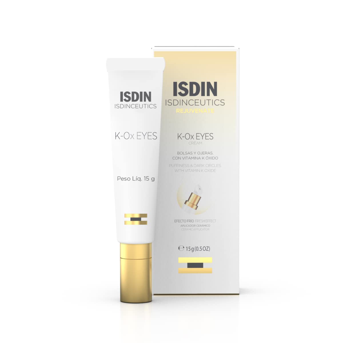 ISDIN Isdinceutics K-Ox Eyes cream tube closeup highlighting hydration for under-eye skin.