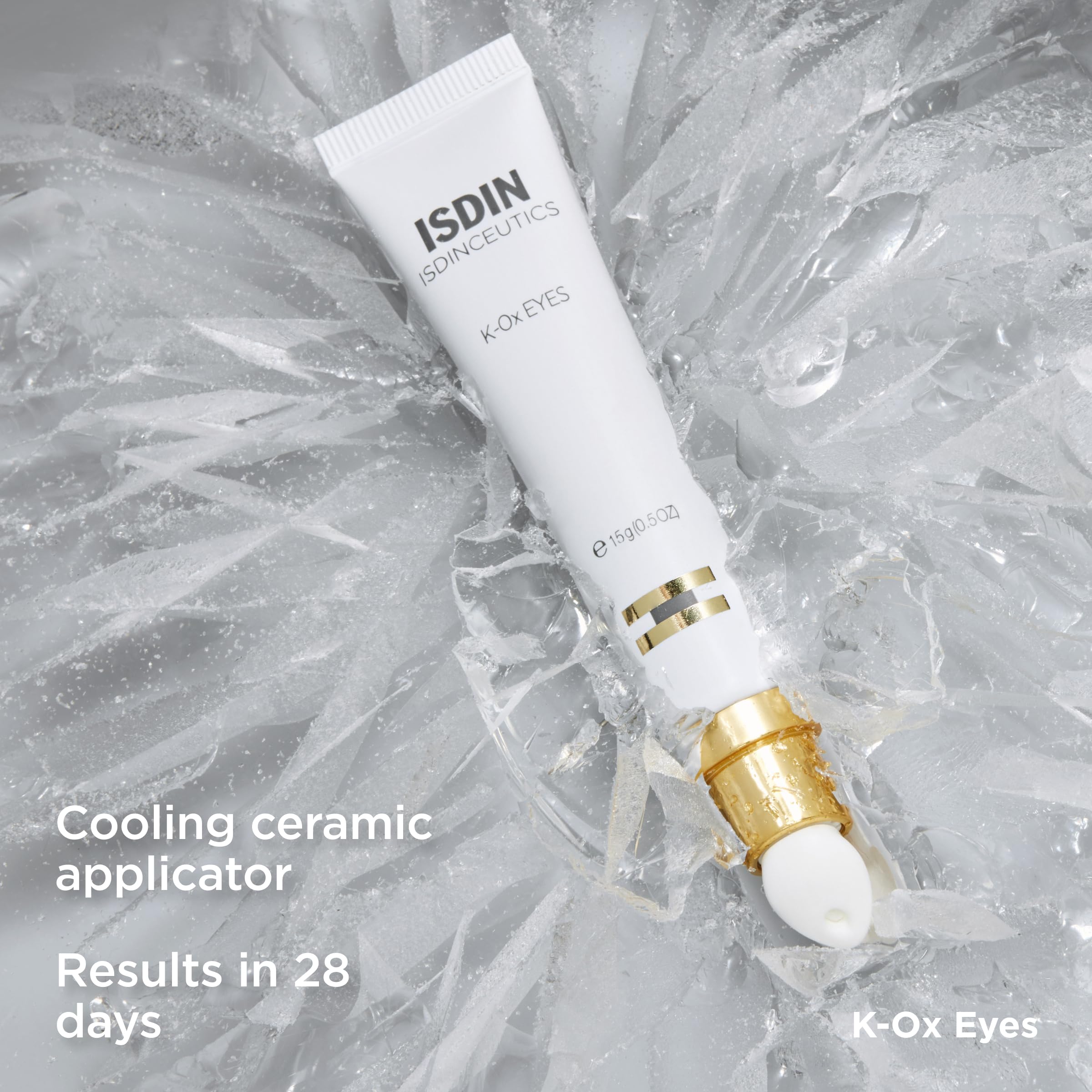 ISDIN Isdinceutics K-Ox Eyes texture swirl indicating hydrating feel.