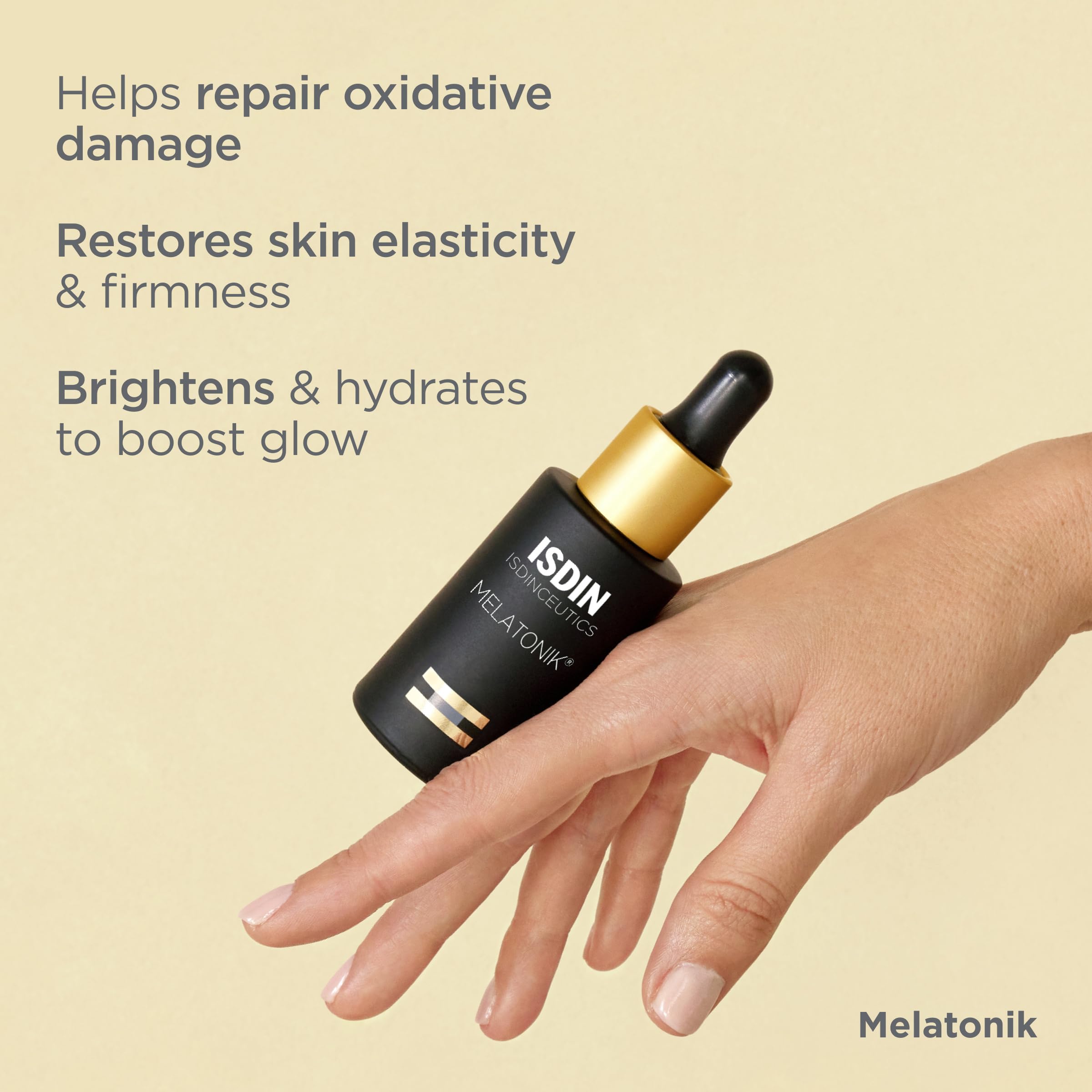 ISDIN Melatonik packaging on desk in calm lighting
