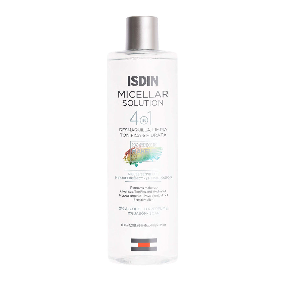 ISDIN Micellar desmaquilla y limpia la piel desde la botella.