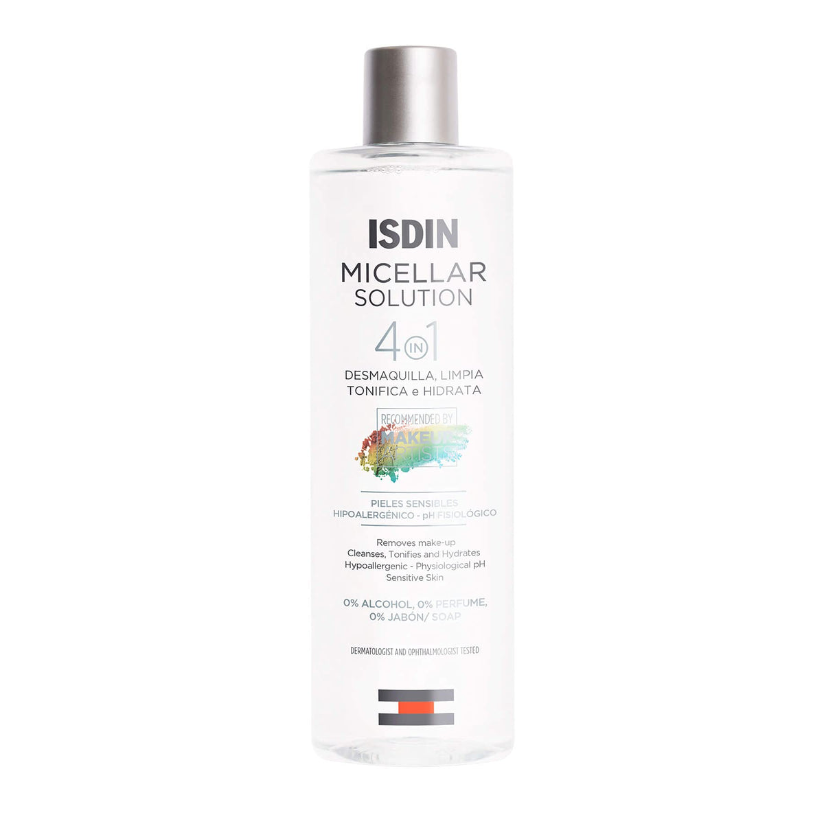 ISDIN Micellar desmaquilla y limpia la piel desde la botella.