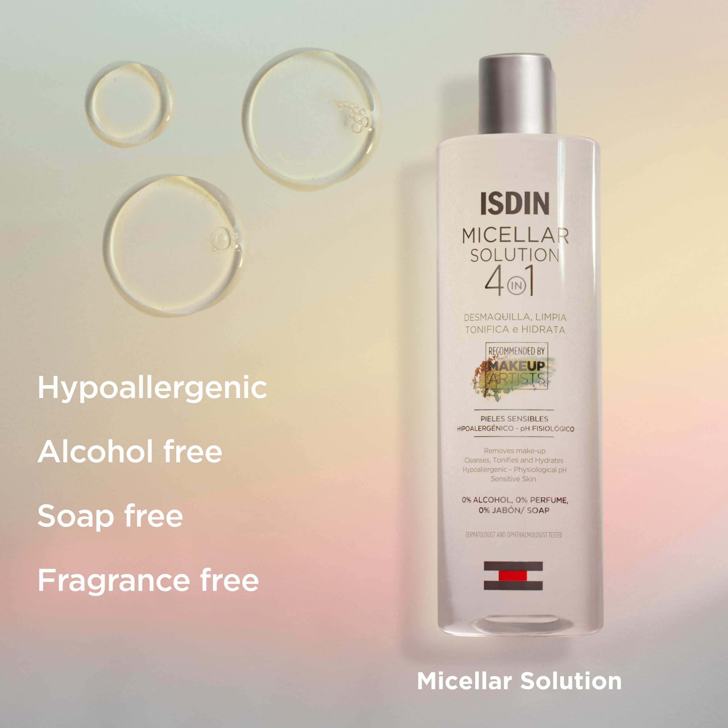 ISDIN Micellar usa micelas para cuidar la piel con suavidad.