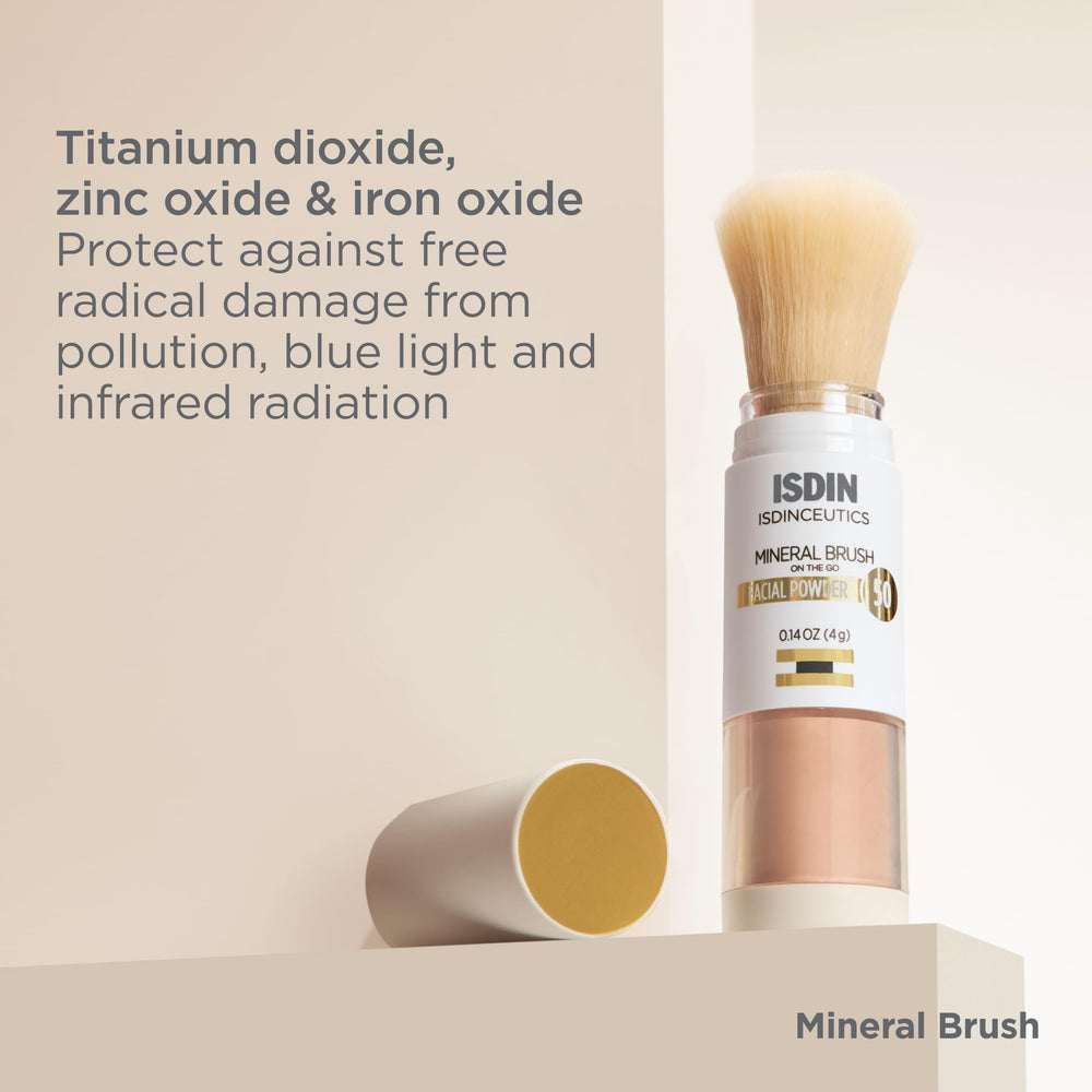 Gentle on sensitive skin with ISDIN Mineral Brush Powder during use